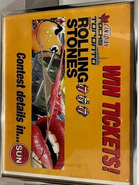 Vintage Molson Canadian Rocks Rolling Stones Toronto Sun Poster Ad